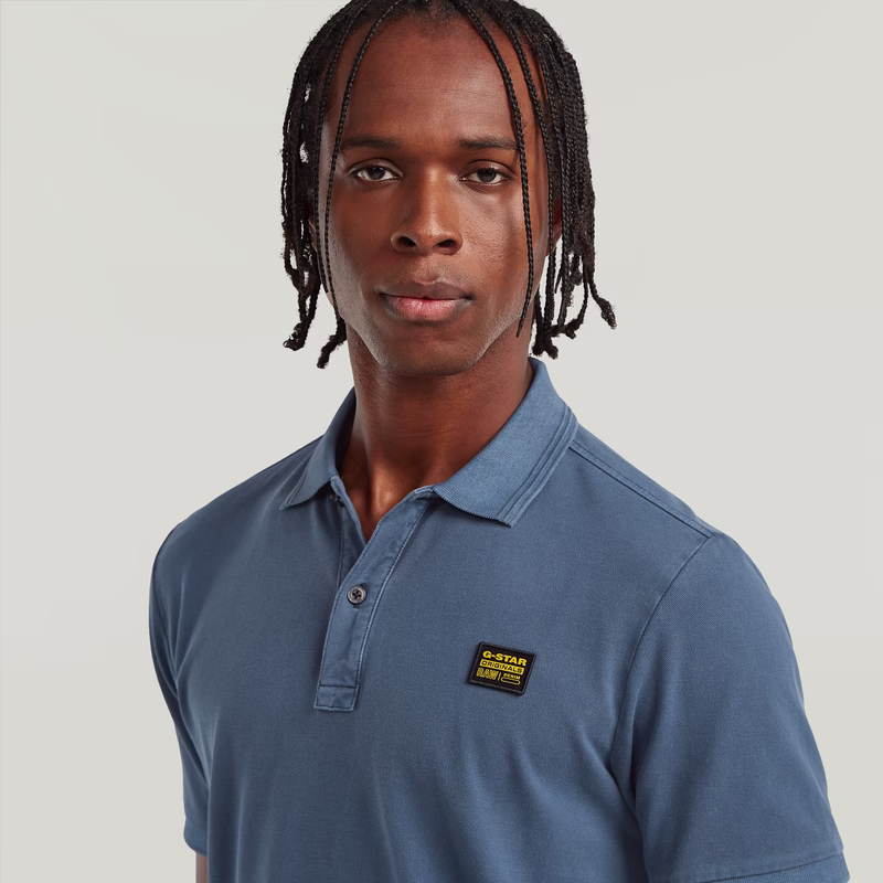 Dunda Overdyed Slim Polo Badge
