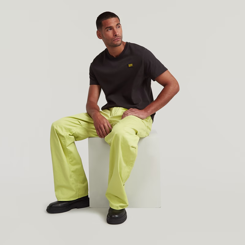 Pleated 3D Denim Pant