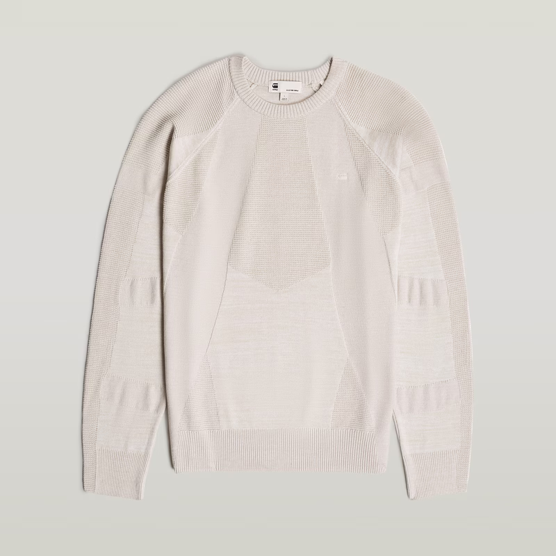 3D Biker Ribbed Knit Pullover