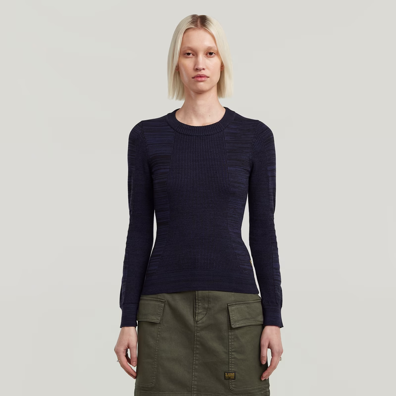 3D Biker Knit Slim Knit