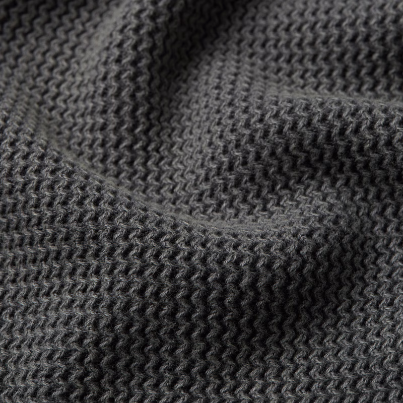 Serrated Full Zip Knitted Cardigan