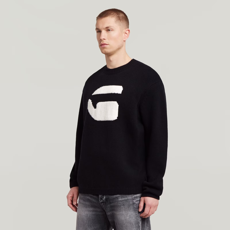 G Logo Relaxed Knit Pullover