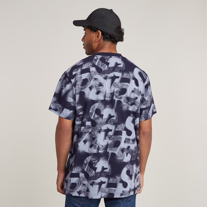 Sprayed Letters Loose T-Shirt