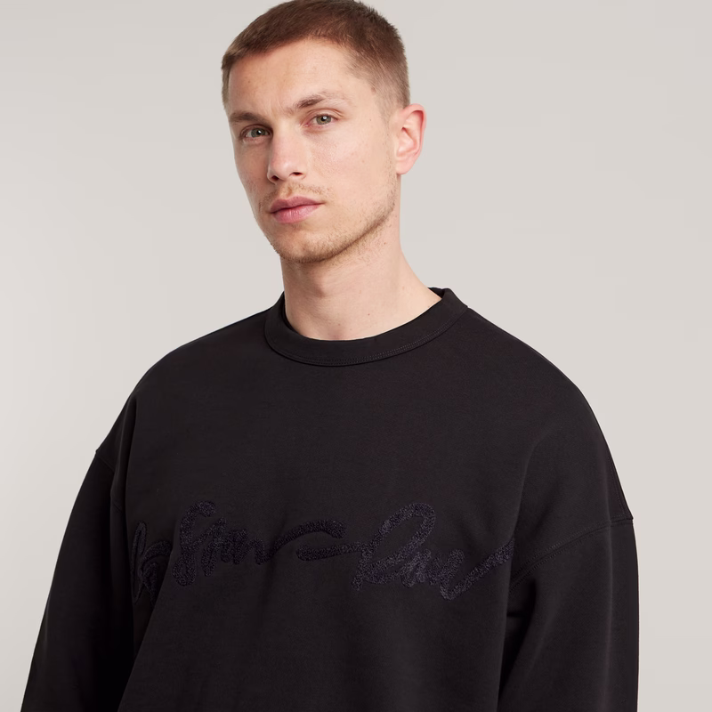 Chenille G-Script Loose Sweater