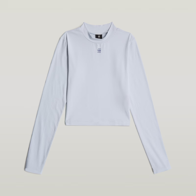 Cropped Mock Slim Top