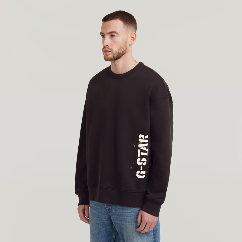 Sprayed 89 Graphic Loose Sweater