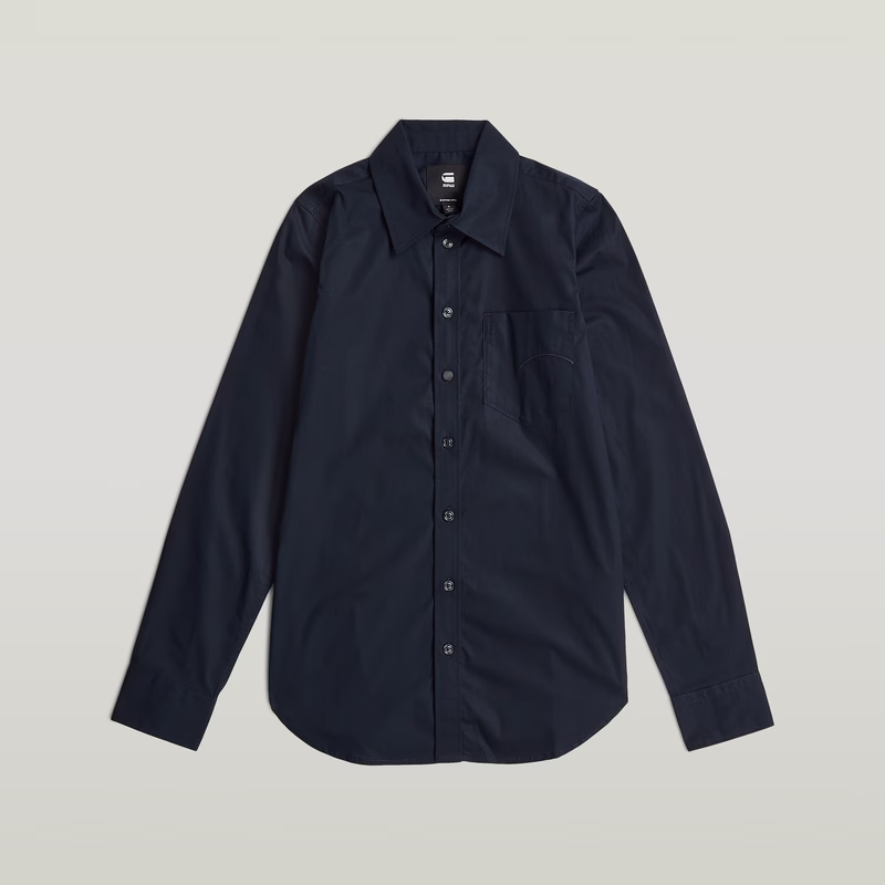 Slim Poplin Long Sleeve Shirt