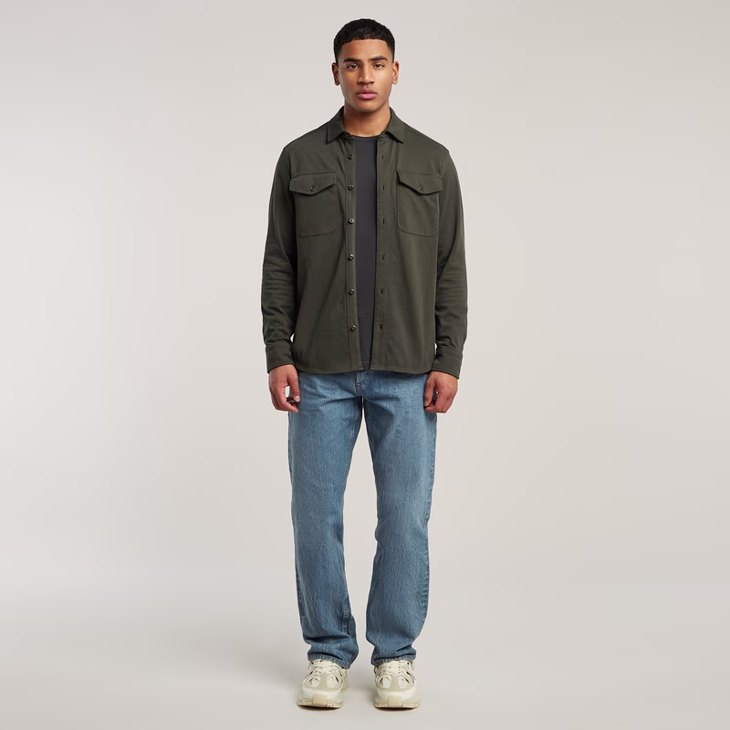 Jersey Shirt Marine Pockets