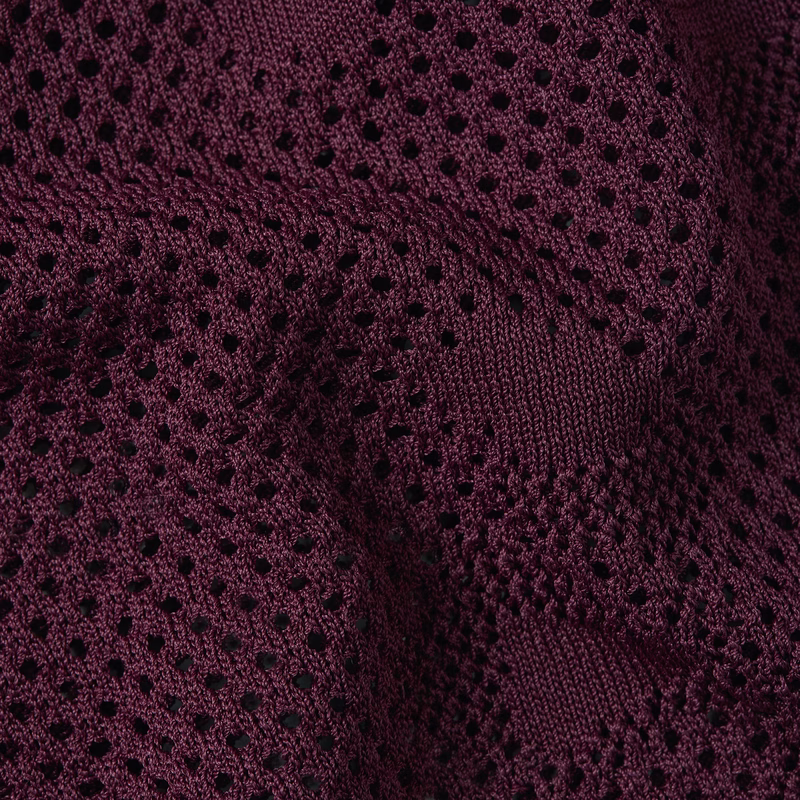 Pointelle Slim Polo Knit