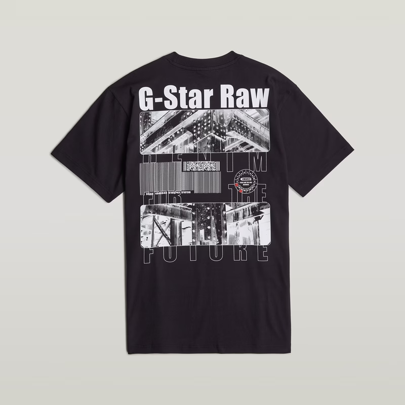 Barcode Back Graphic Loose T-Shirt