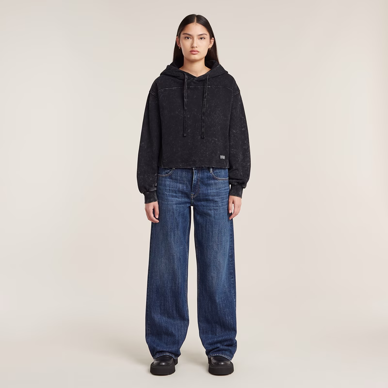 Overdyed Loose Hooded Sweater