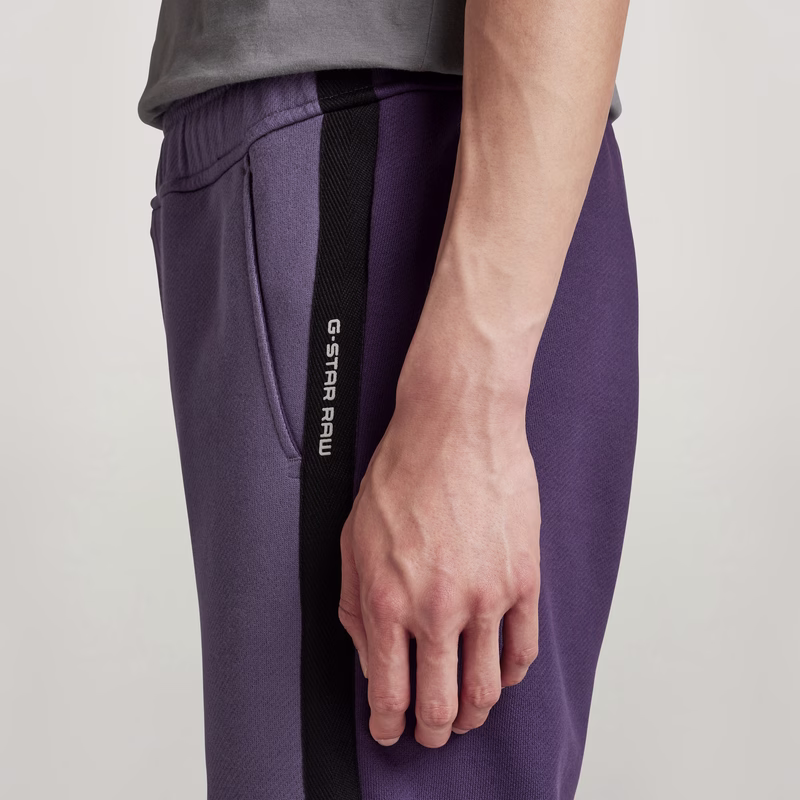 Tape Color Block Tapered Sweat Pants