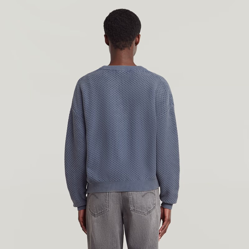 Overdyed Structure Knitted Sweater