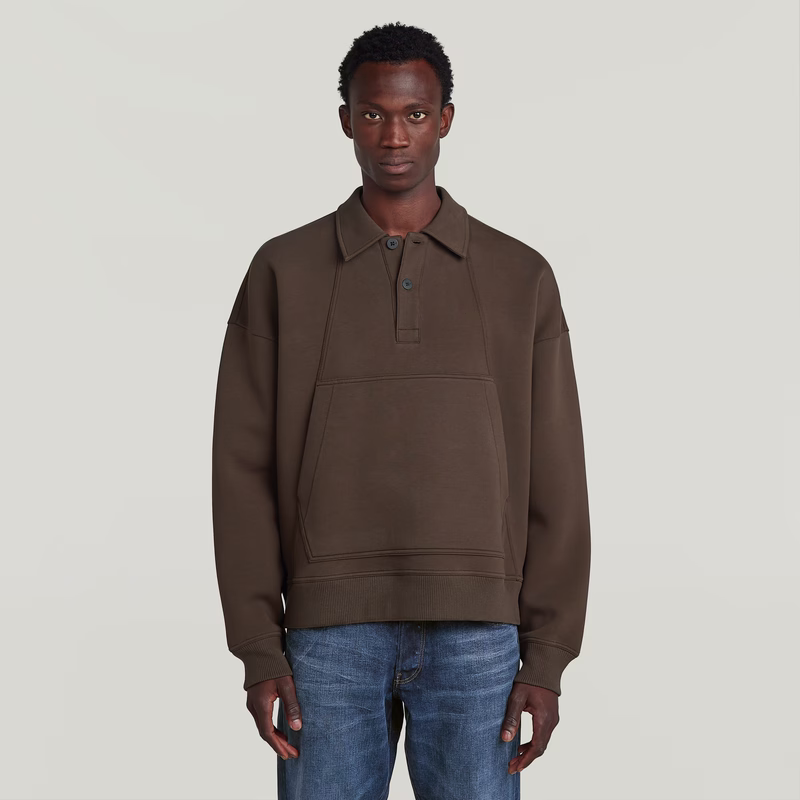 Scuba Polo Collar Loose Sweater