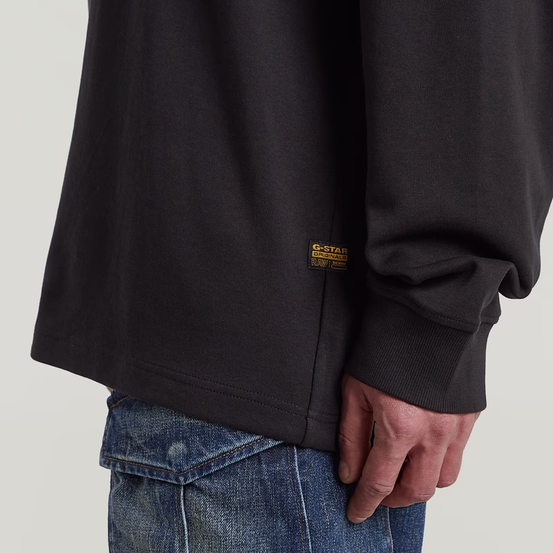 Back Embro Text Loose T-Shirt