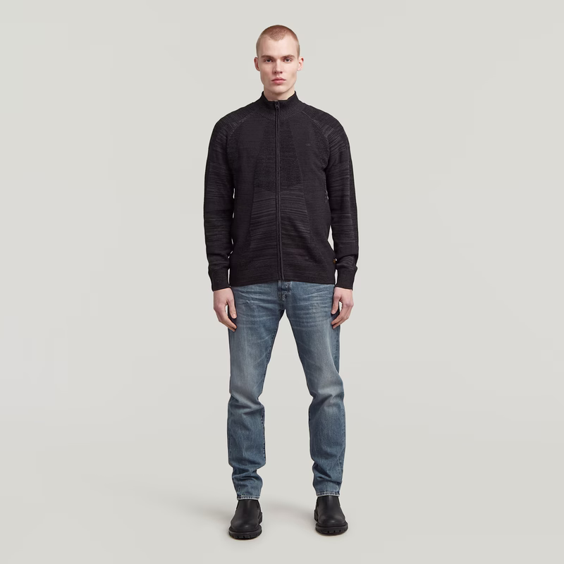 3D Biker Full Zip Knit