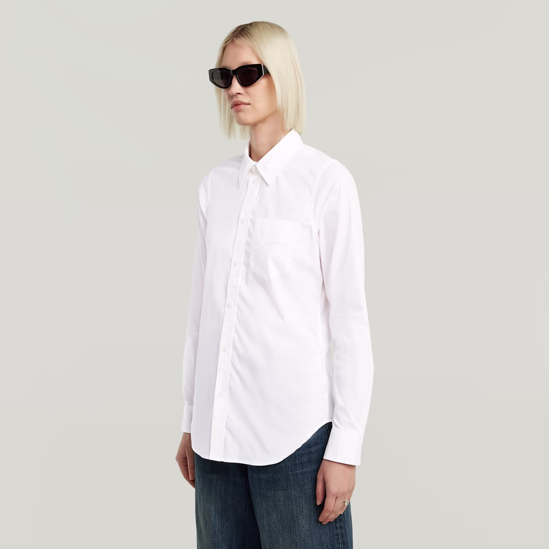 Slim Poplin Long Sleeve Shirt