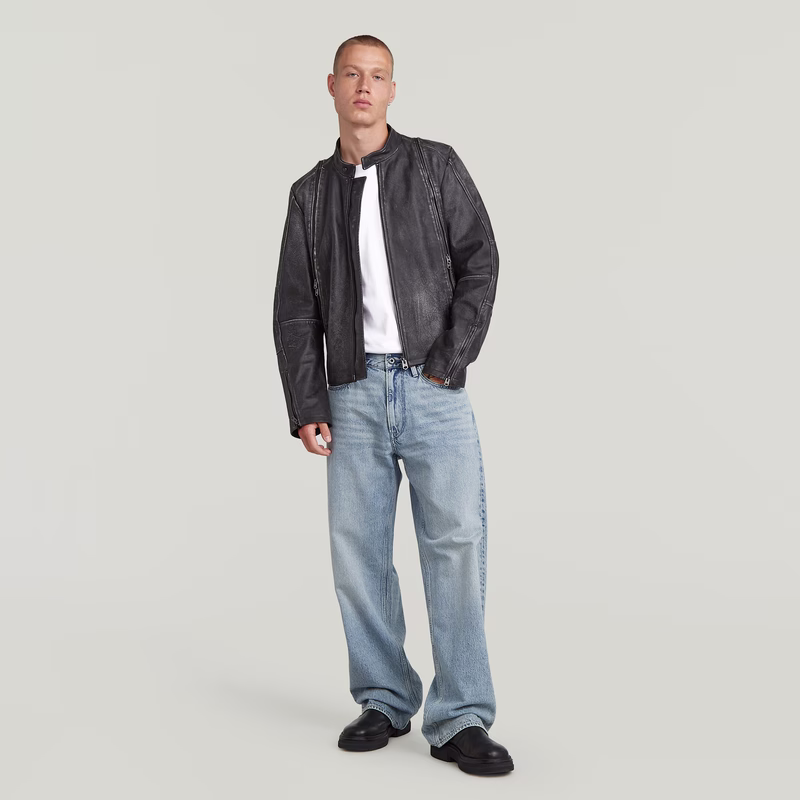 Leather Blouson Jacket