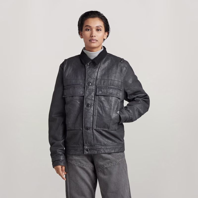 Unisex Utility Flap Pocket Lined Jacket