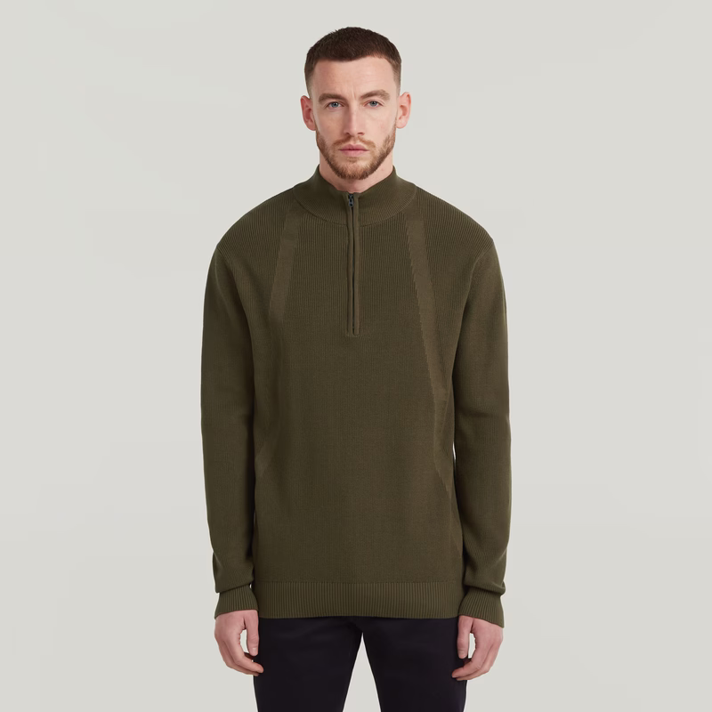 Structure Half Zip Knit