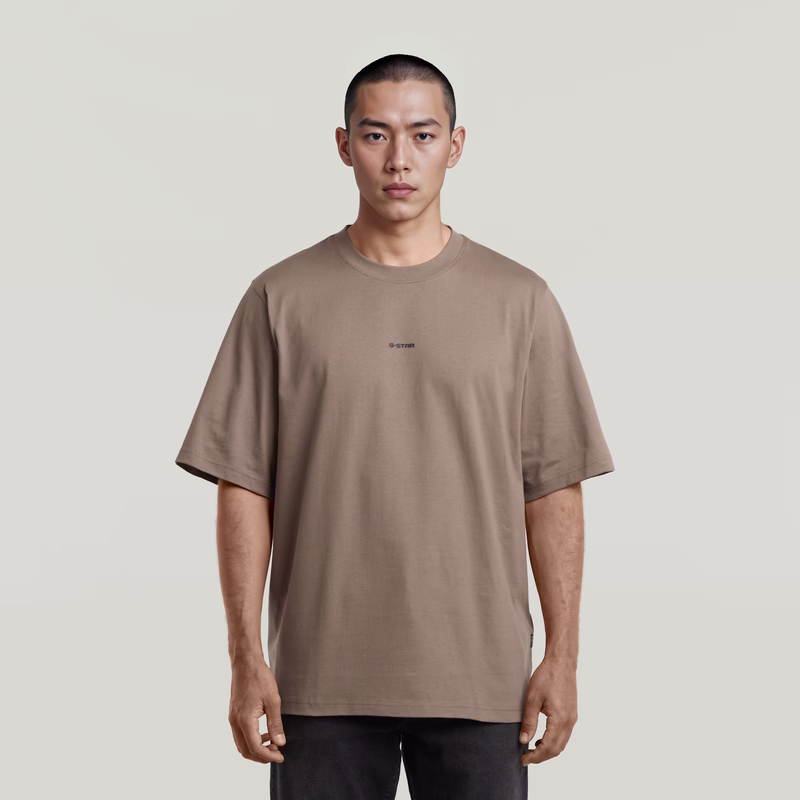 Center Chest Logo Loose Boxy T-Shirt
