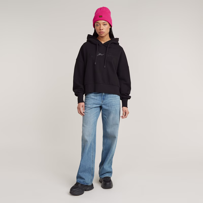 G-Script Oversized Hooded Sweater