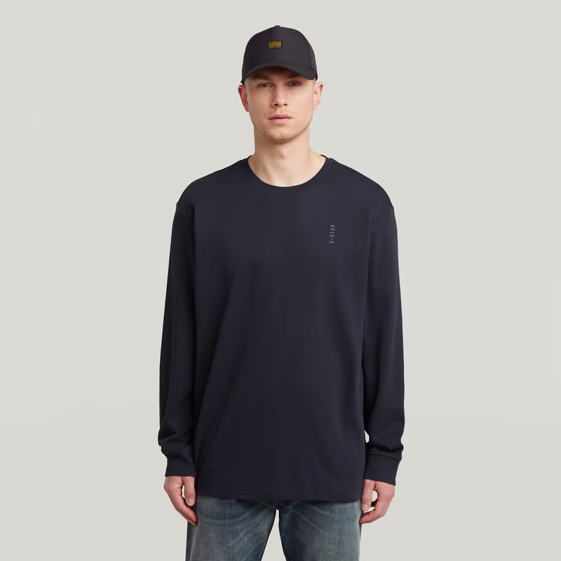 Back Embro Text Loose T-Shirt
