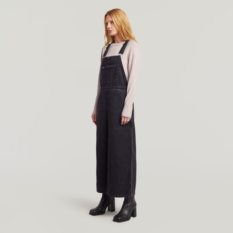 Skater Maxi Dungaree Dress