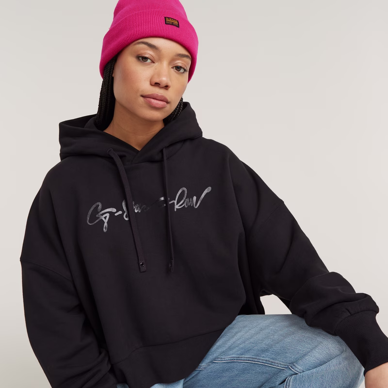 G-Script Oversized Hooded Sweater