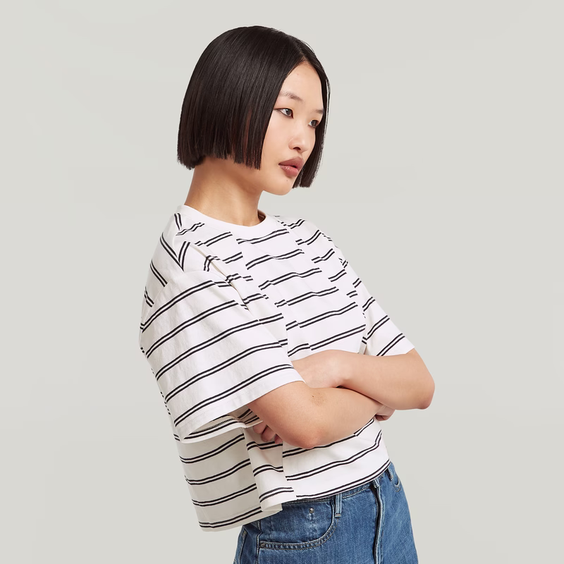 A-Line Stripe Boxy T-Shirt