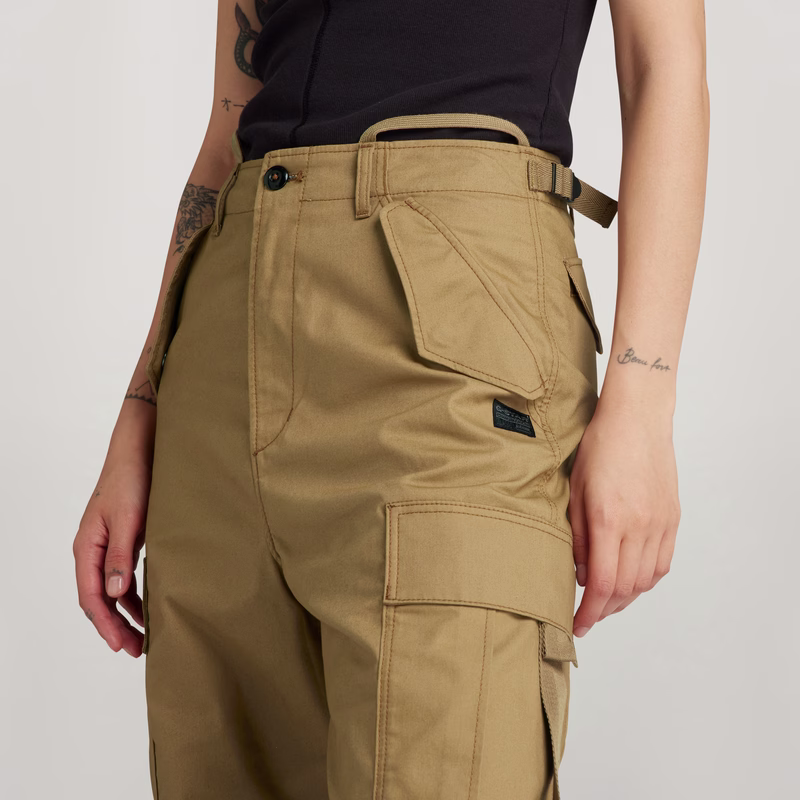 Cargo Cropped Drawcord Pants
