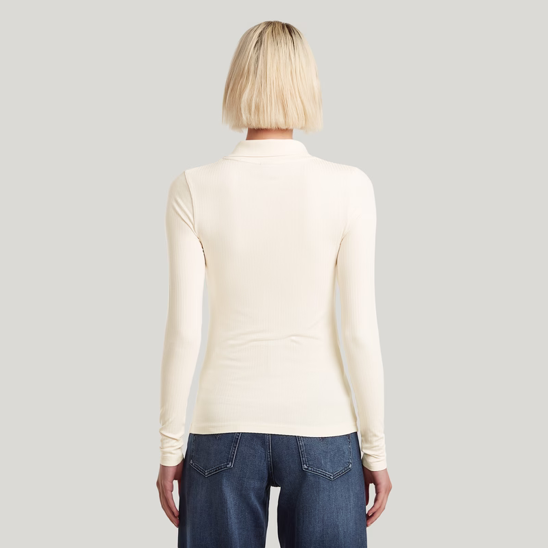 Ribbed Slim Polo