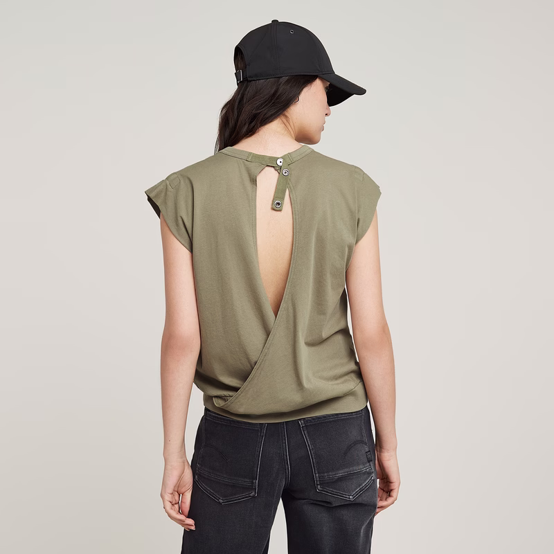 Open Back Loose Sleeveless Top