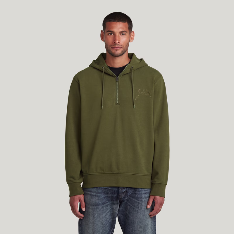 Script Half Zip Hoodie