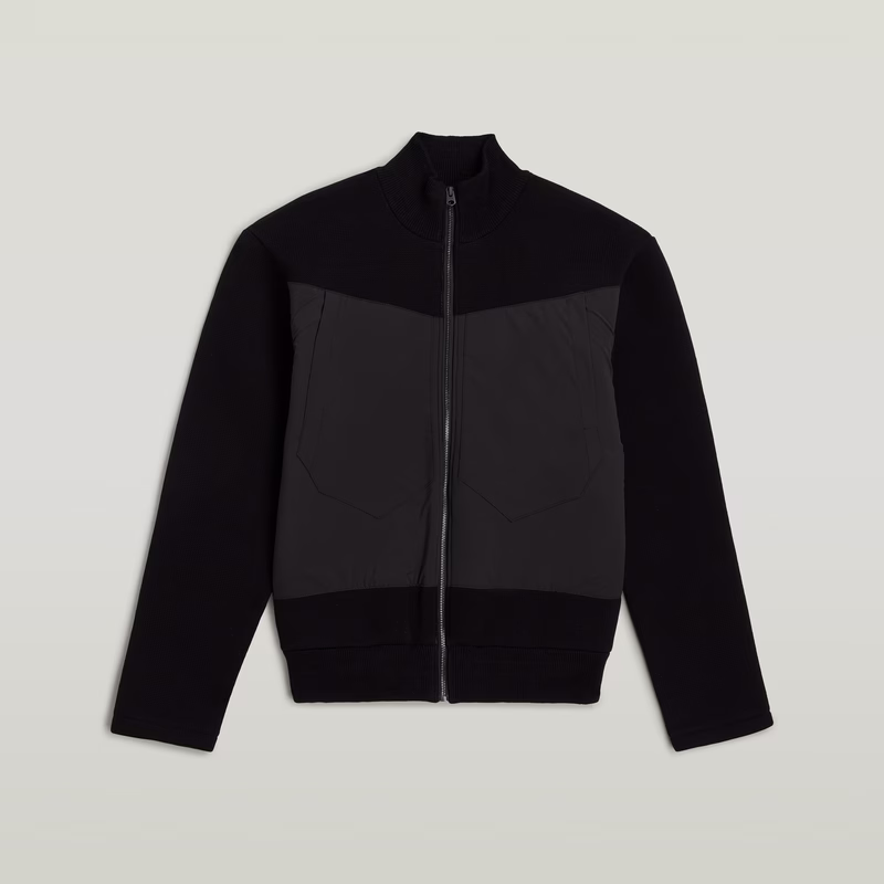 Fabric Mix Knit Jacket