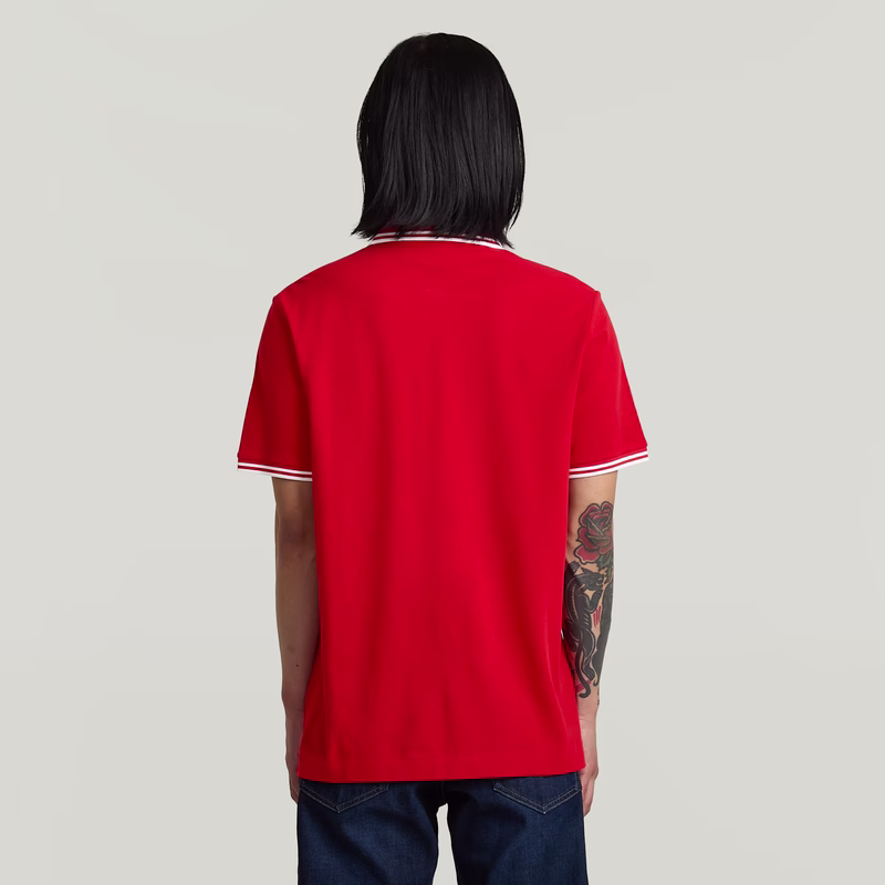 Chest Logo Striped Polo