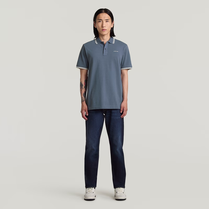 Chest Logo Striped Polo