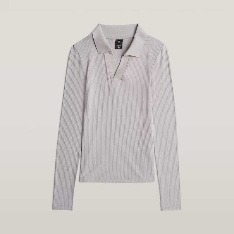 Ribbed Slim Polo