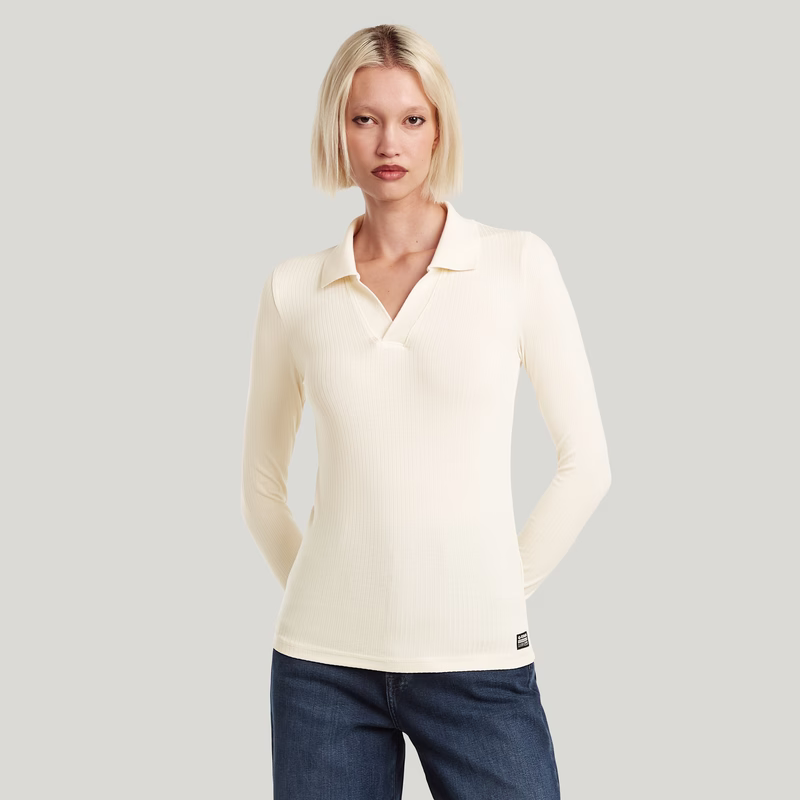 Ribbed Slim Polo