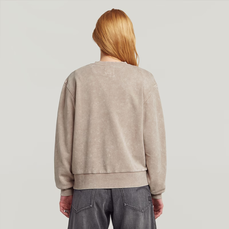 Washed A Line Script Sweater