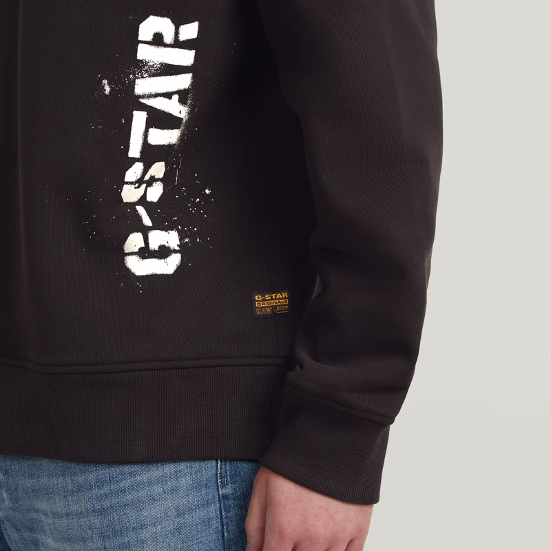 Sprayed 89 Graphic Loose Sweater