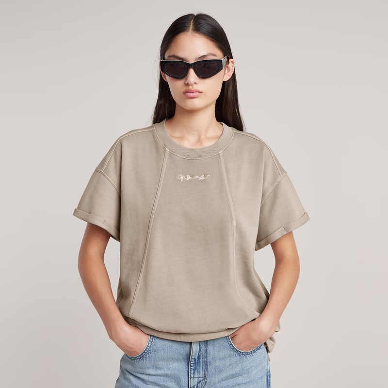 Overdyed Seam Details Sweater