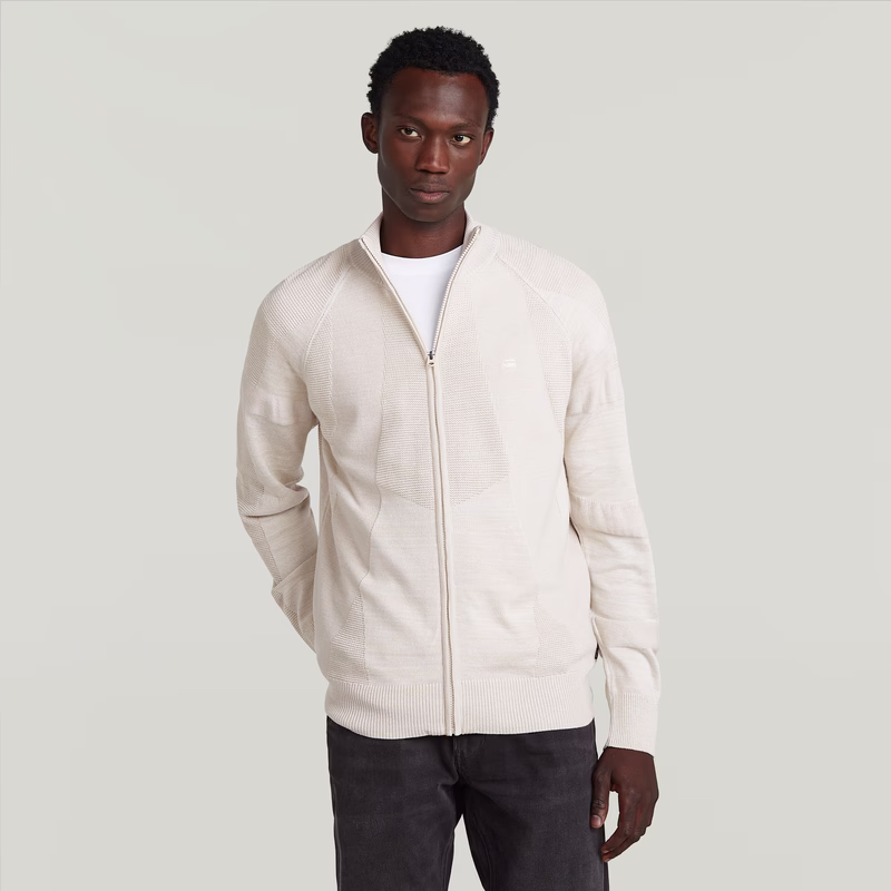 3D Biker Full Zip Knit