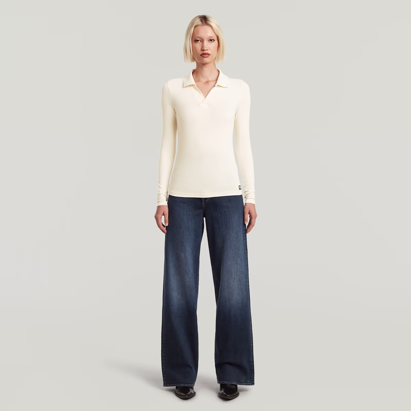 Ribbed Slim Polo