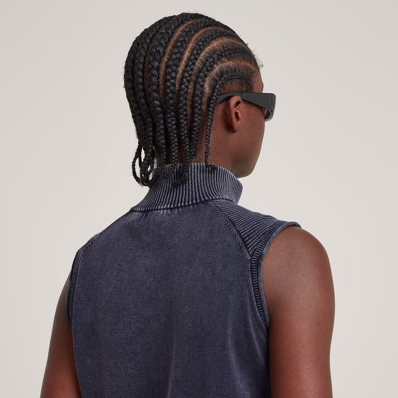 Washed Lightweight Zip Knitted Top