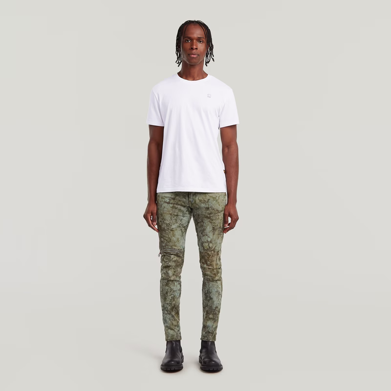 5620 3D Zip Knee Skinny Jeans