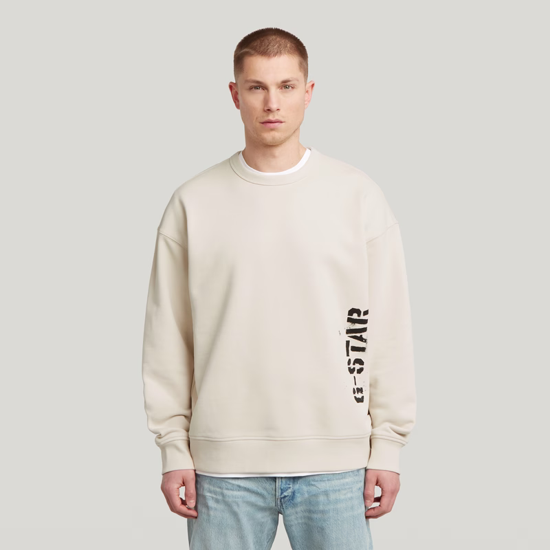 Sprayed 89 Graphic Loose Sweater