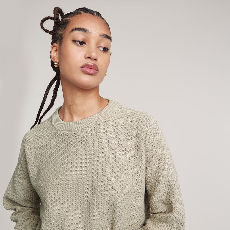 Overdyed Structure Knitted Sweater