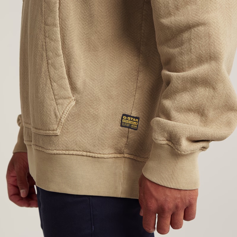 Washed Half Zip Relaxed Sweater