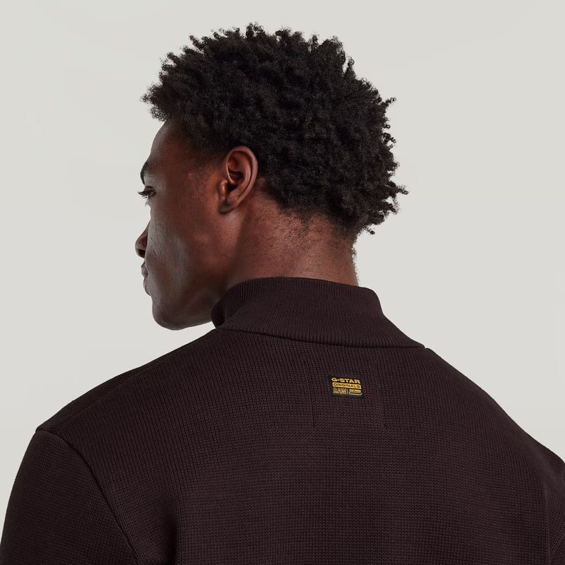 Fabric Mix Knit Jacket